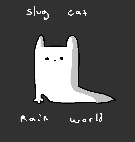 slugcat rain world doodle (four)