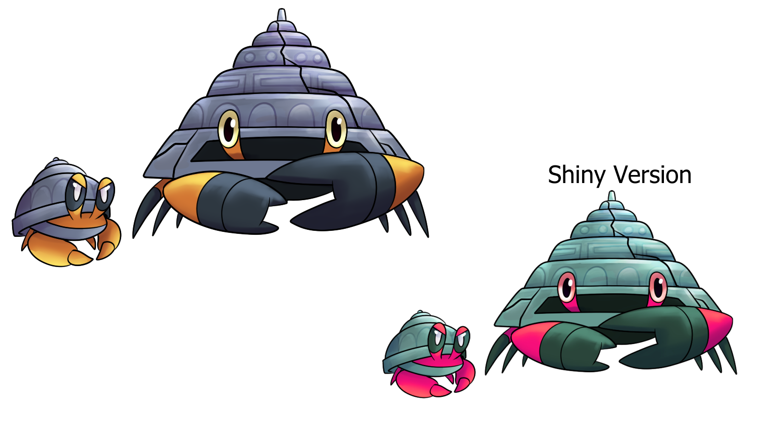 Fakemon: Bell Dwebble and Bell Crustle