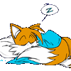 Tails snoozing