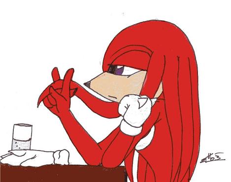 Poor Knux is really bored...