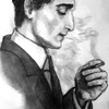 Portrait of Adrien Brody with Smoke