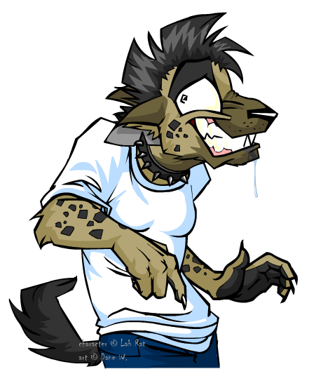 Lab Rat's hyena character