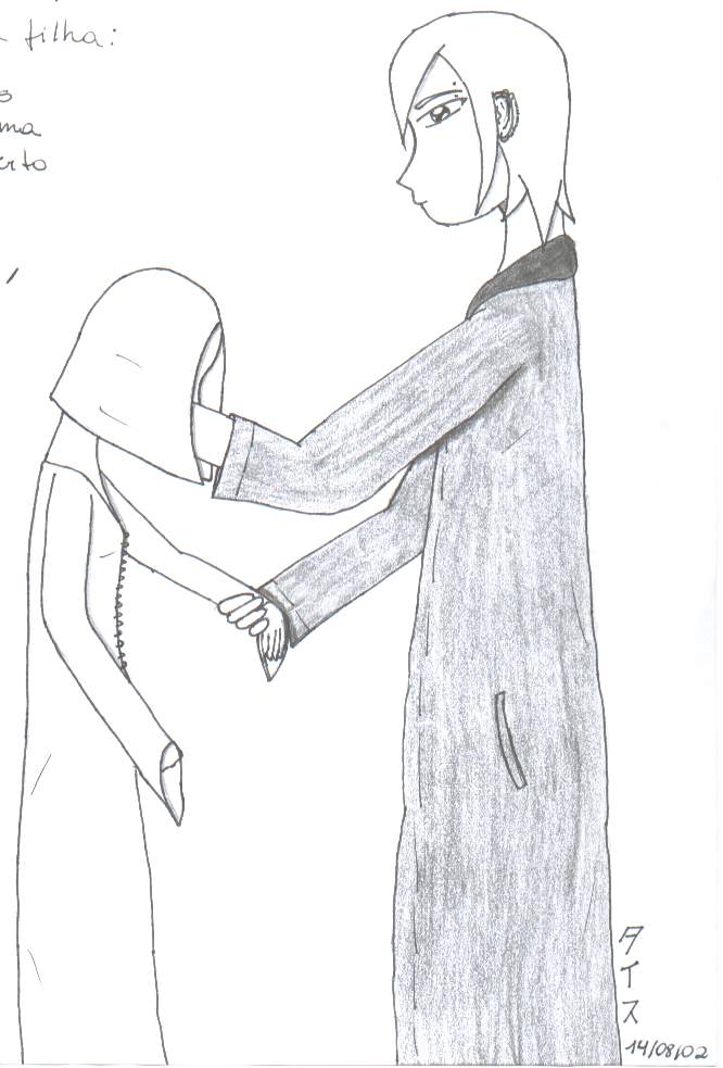 Akashi consolando Suika