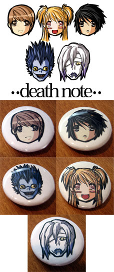 Death Note - Buttons