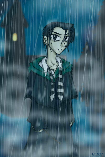 Snape-boy in the rain [Harry Potter]