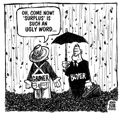 Unused Editorial Cartoon for the Raisen Bargaining Association