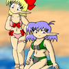 Yumiko & Xia - Elfies at the beach - Feb/05