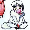 Sesshoumaru chewing bubblegum