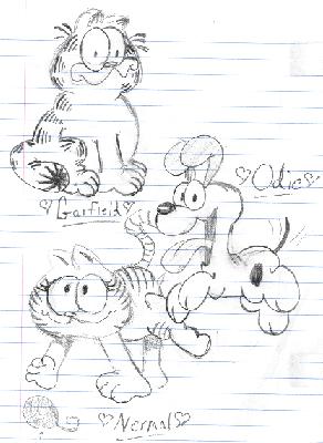 Garfield, Odie, and Nermal