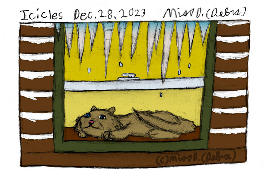 Icicles - December 28th Drawing challenge