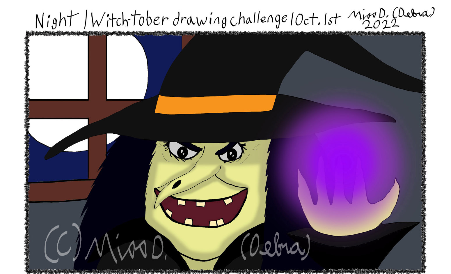 NIGHT - Witch-Tober Drawing Challenge - Oct. 1st