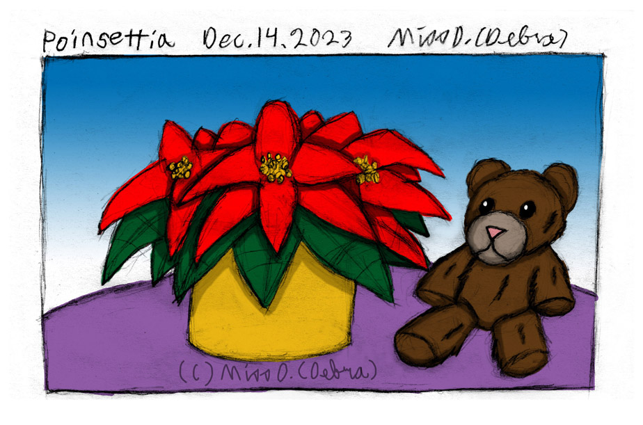 Poinsettia - December 14th Drawing challenge