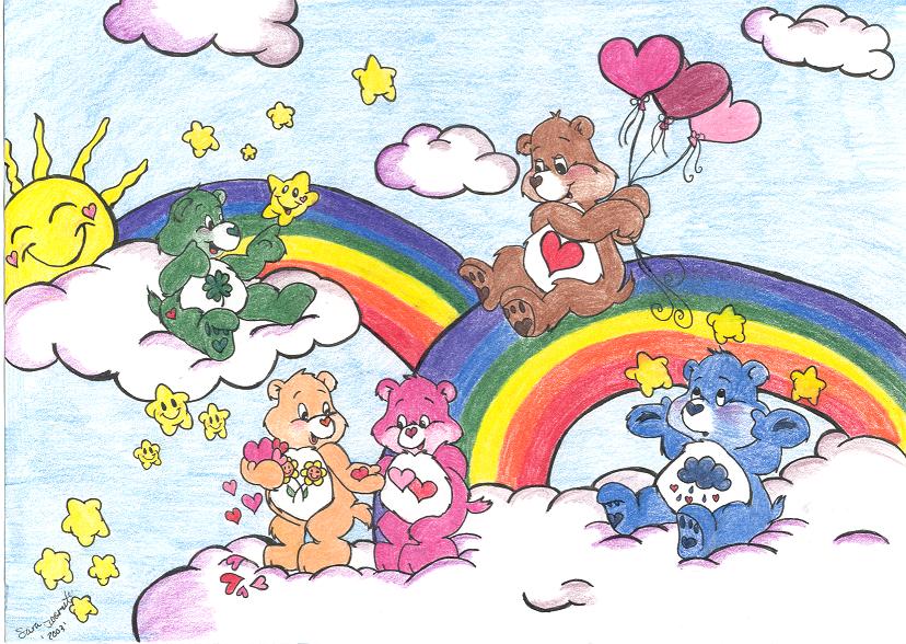 Care Bears in Clouds