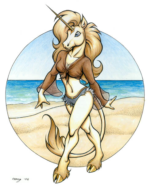 Unicorn on the Beach