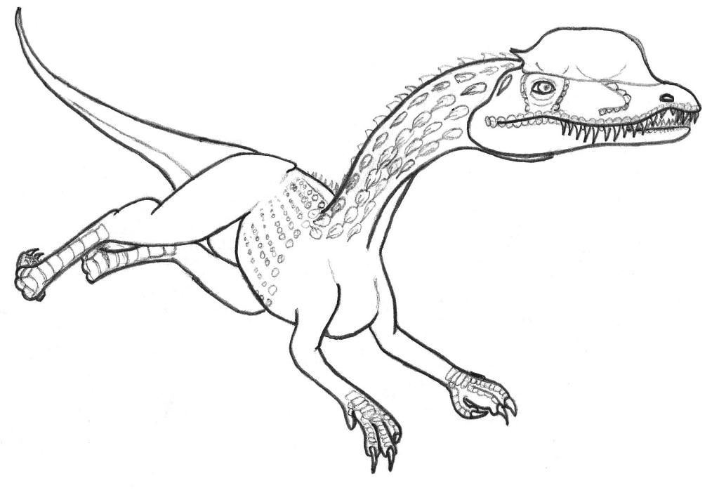 Dilophosaurus reclined