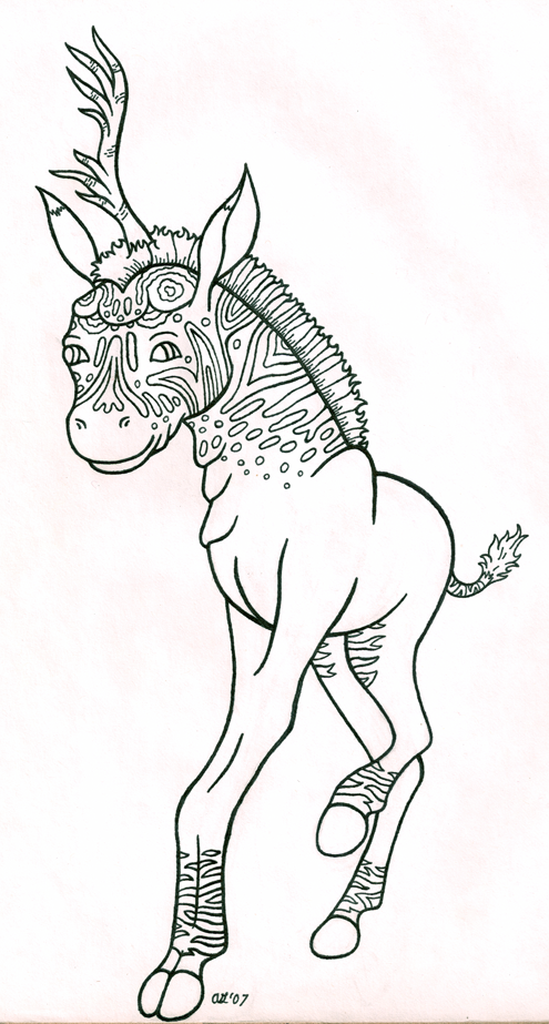Critters 46:  Three-legged Unicorn