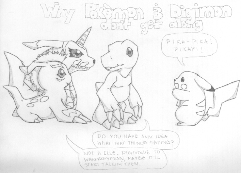 why digimon and pokemon don't get along