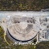 Cyprus ancient Odeon at Paphos drone shot