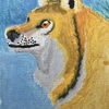 Golden Wolf Oil Painting