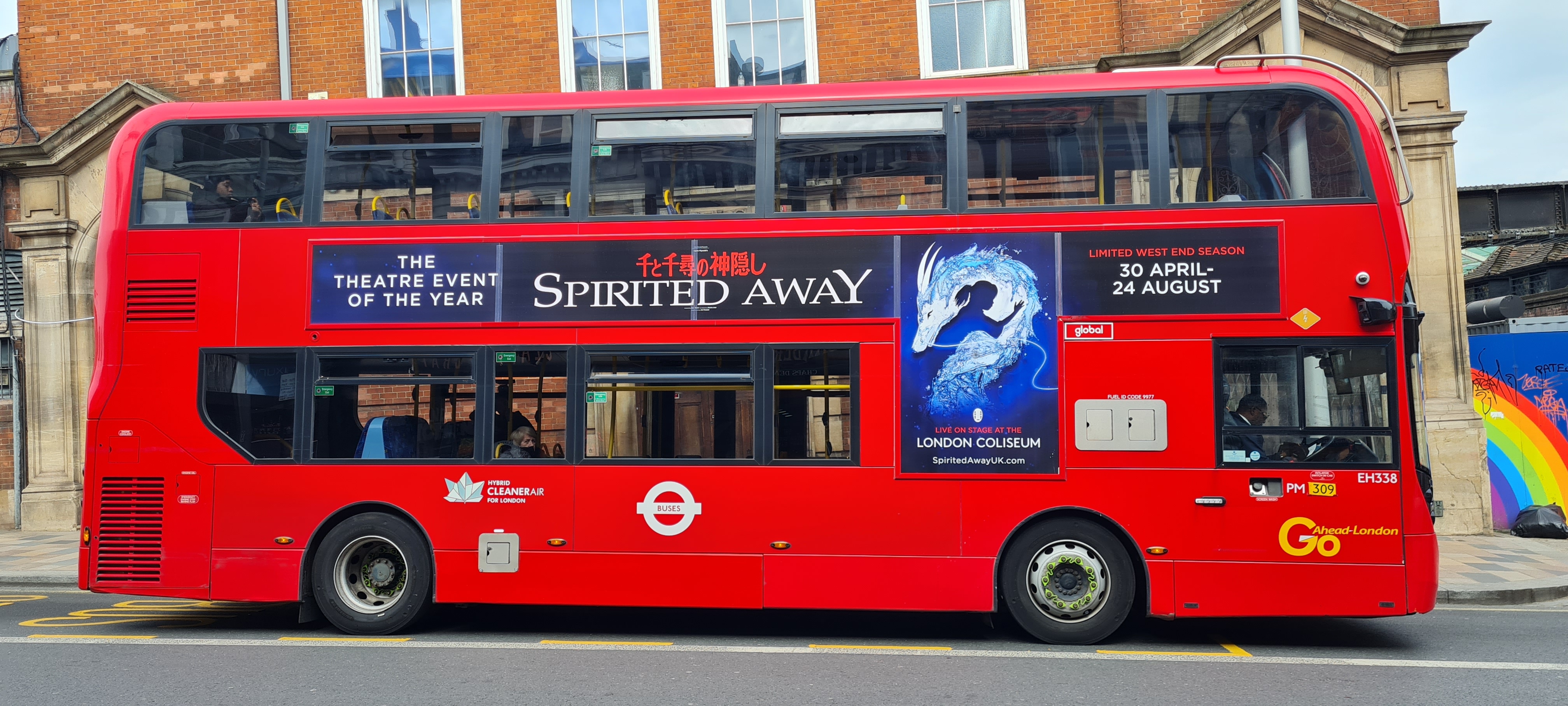 Bus promoting the West End adaptation of Spirited Away