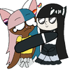 Sweetie and Salty hugging.