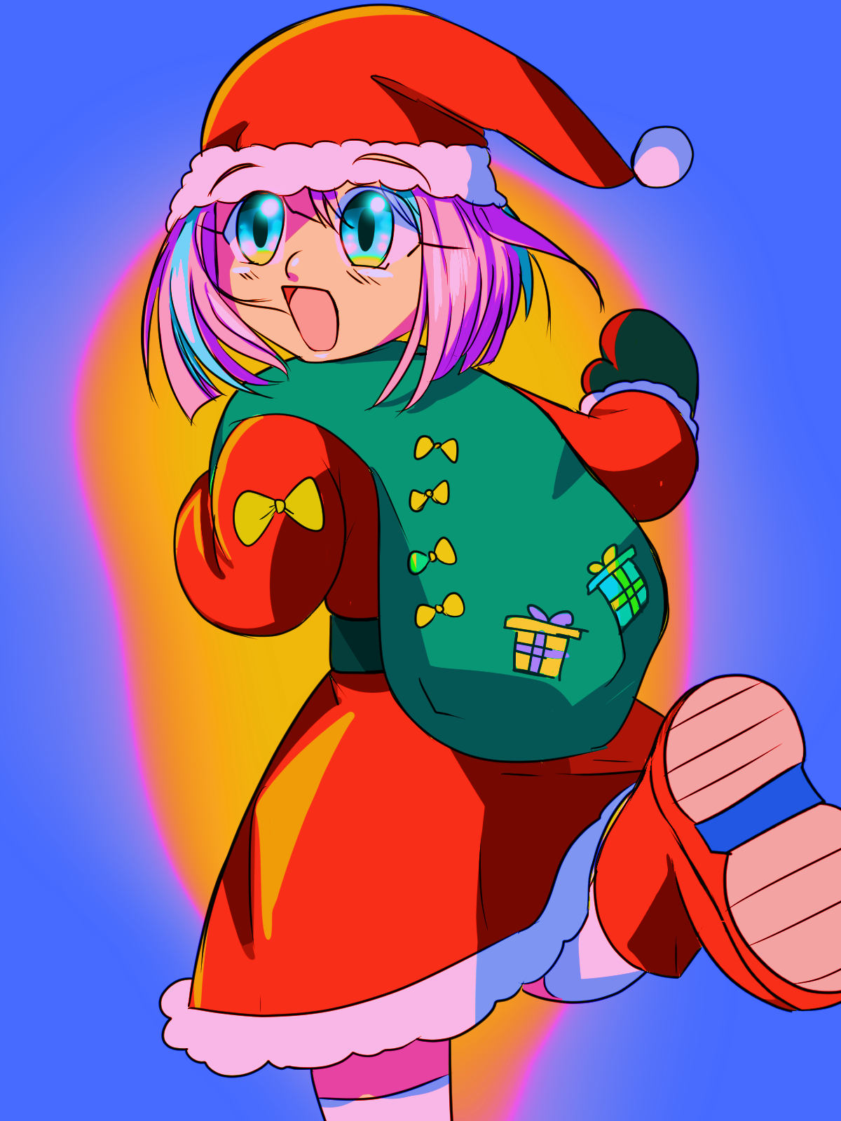 Mabel as Santa Claus