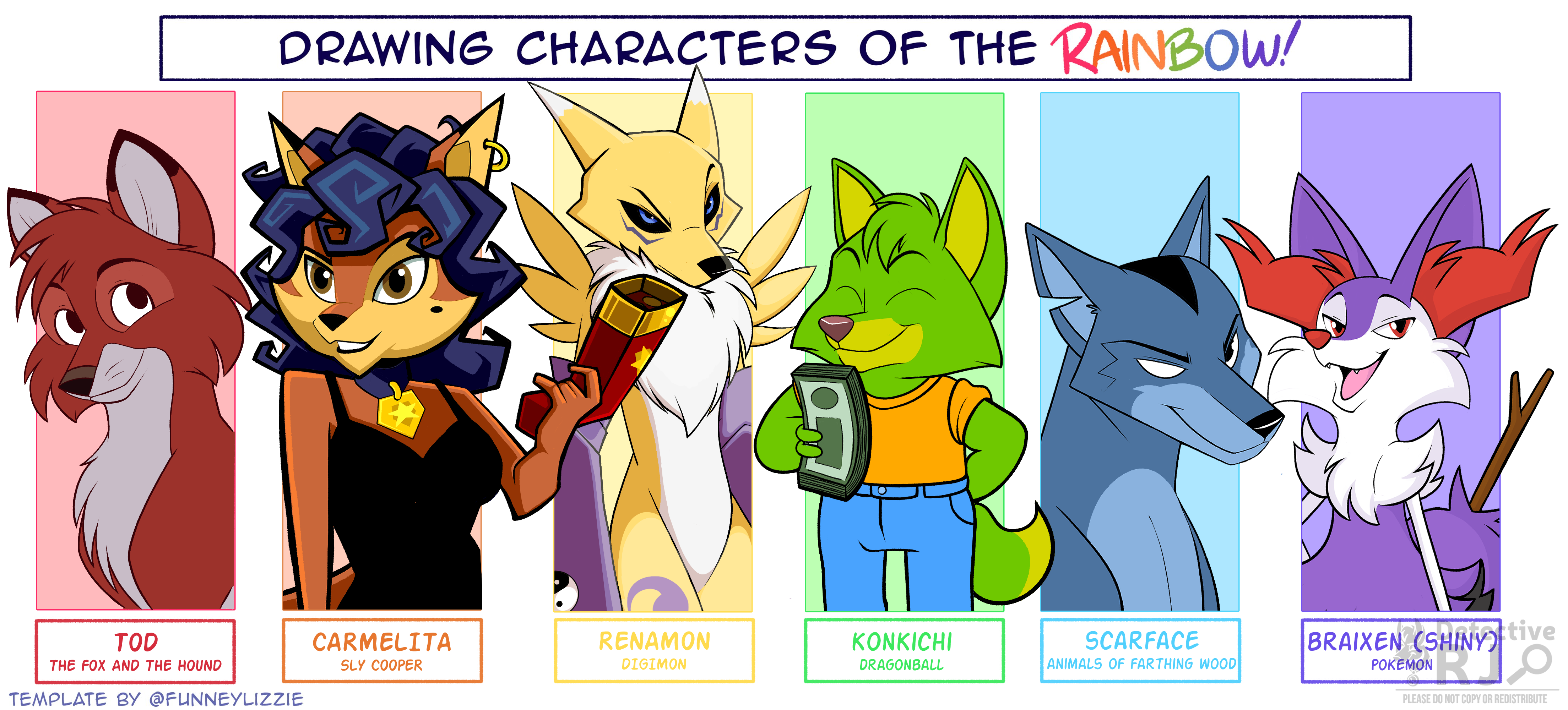 Characters of the Rainbow: Fox Edition