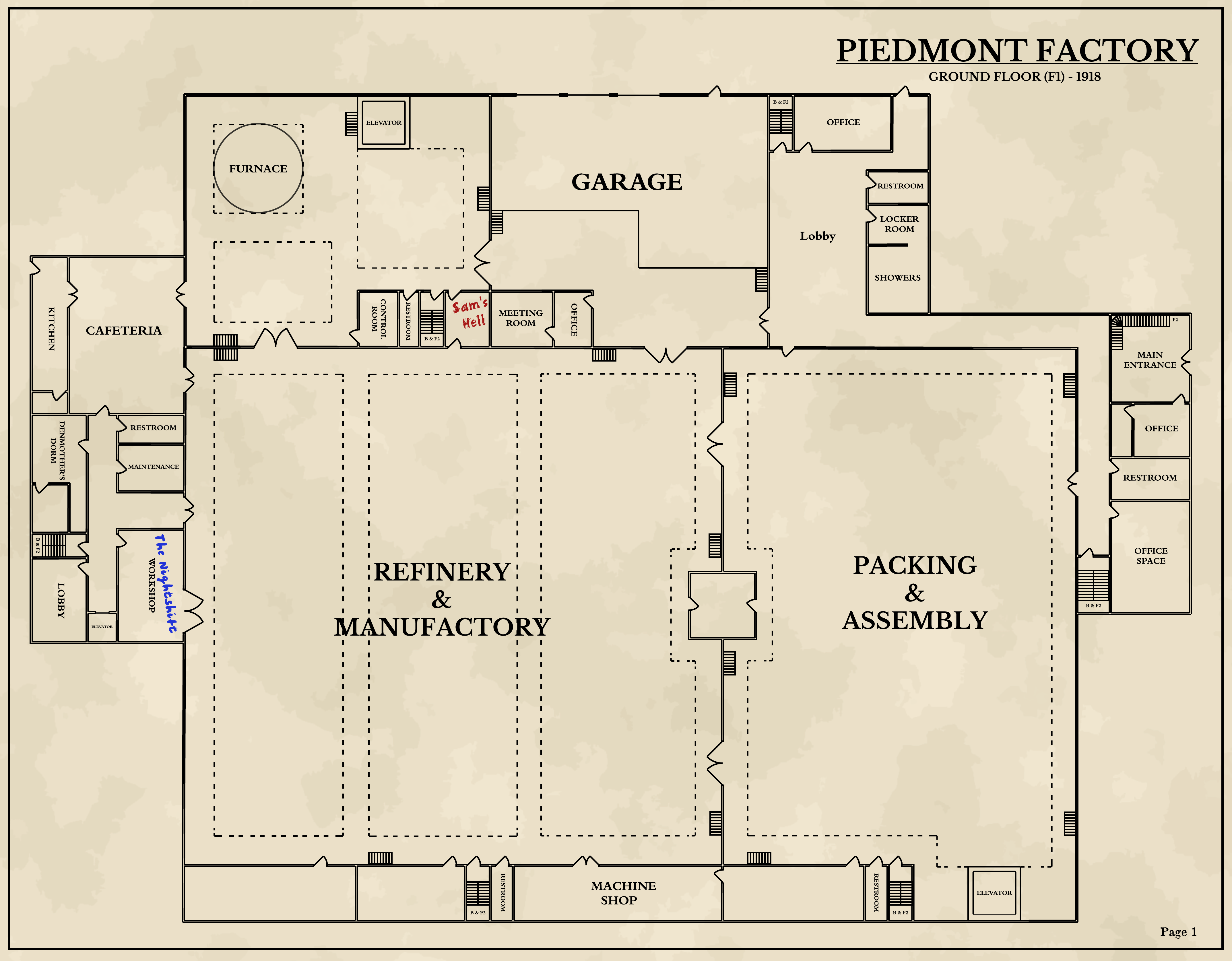 Piedmont Factory: Floor 1