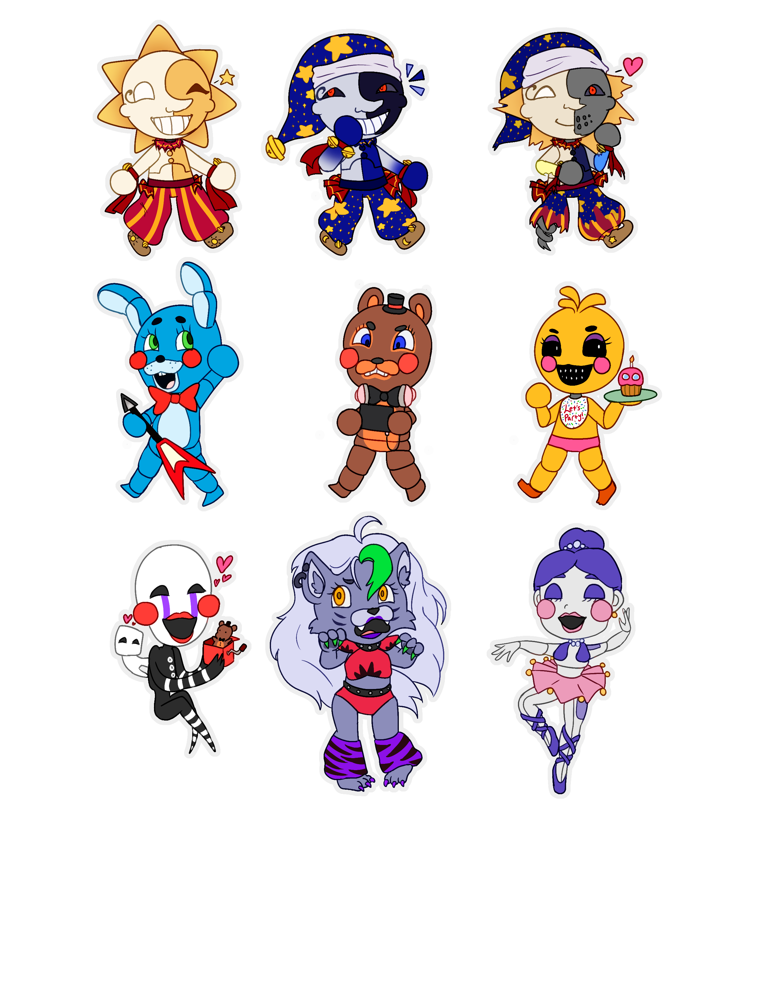 Five Nights at Freddy's 2 stickers