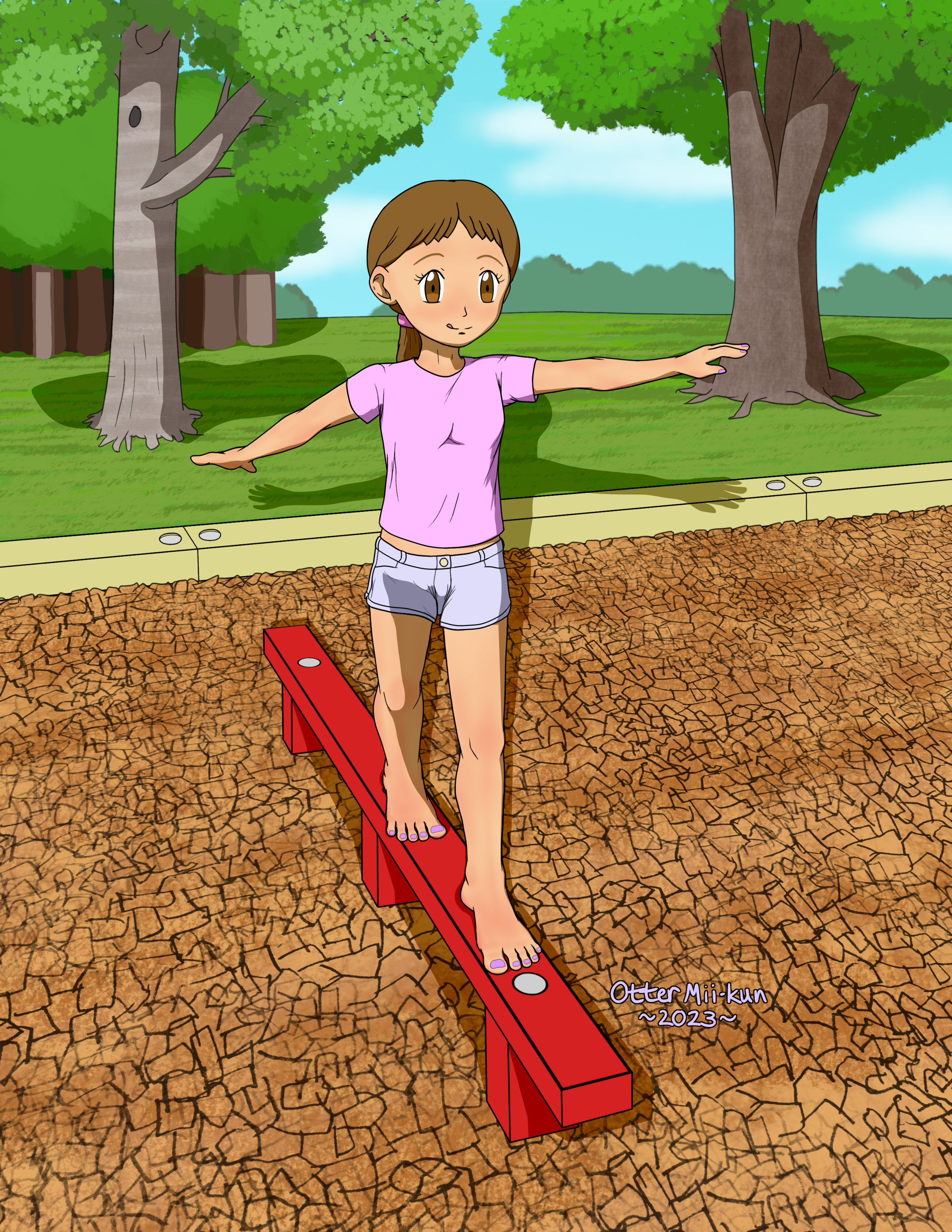 Susie playground balance beam