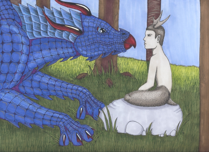 Dragon meets Faun (color)
