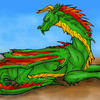 Green demon dragon