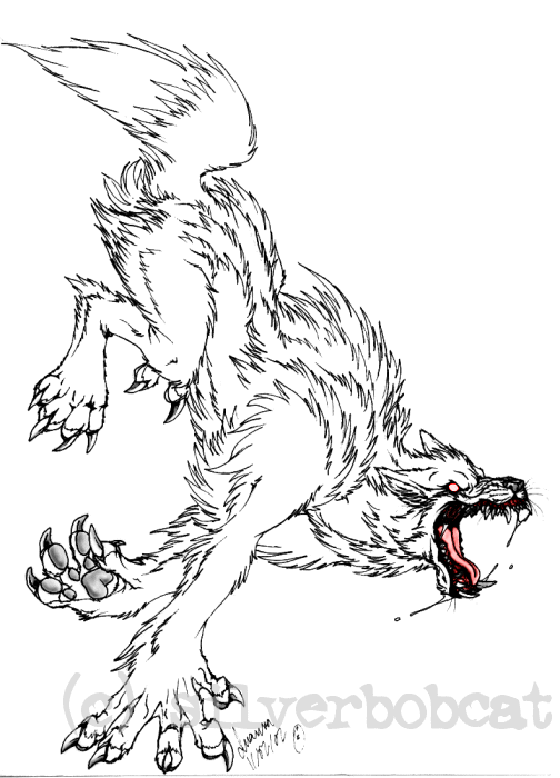 Charging werewolf