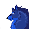 Blue Wolf - drawn with solids